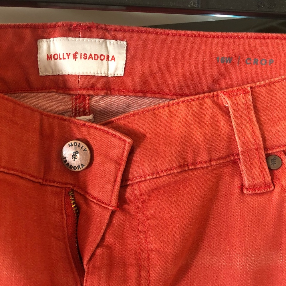 Molly & Isadora by Dia & Co. Coral Denim Shorts Size 16W